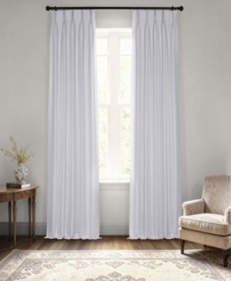 Half Price Drapes French Pleat Vintage Textured Faux Dupioni Silk Blackout Curtain