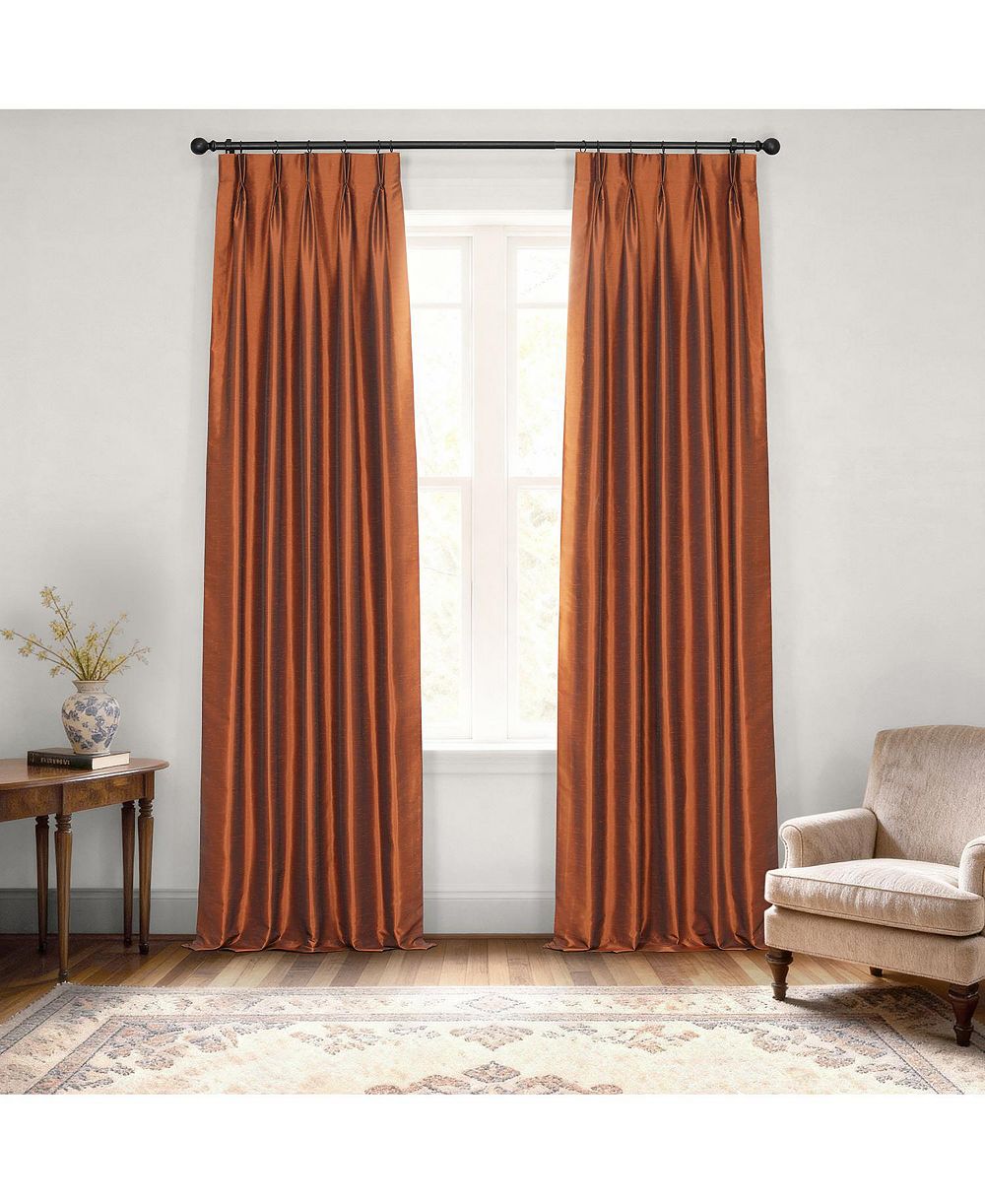 Шторы Half Price Drapes French Pleat Vintage Textured Faux Dupioni Silk Blackout