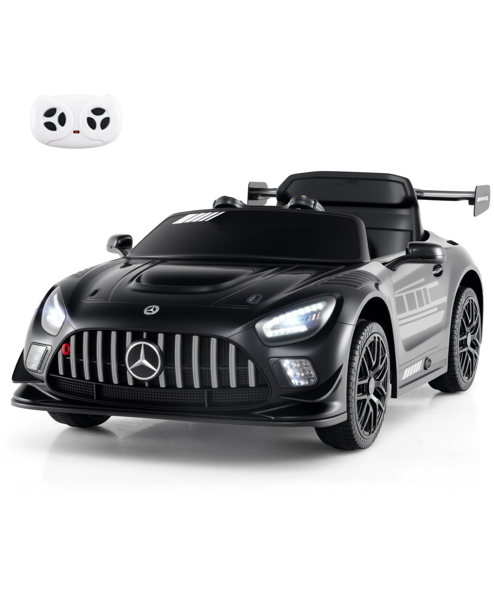 Детская игрушечная машина Mecale 12V Mercedes-AMG GT3 с регулируемой скоростью
