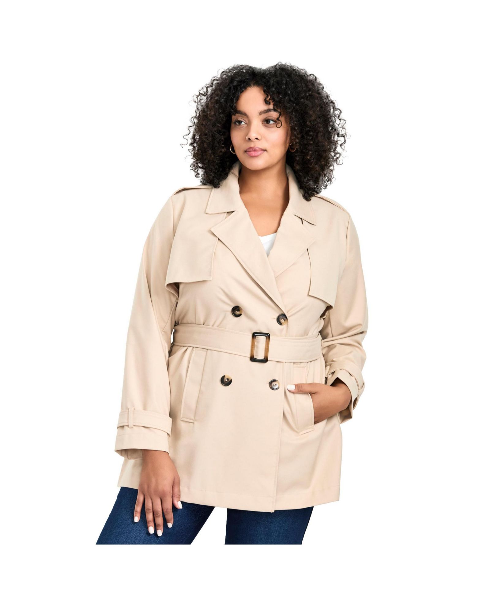 AVENUE Женский тренч Plus Size Tia
