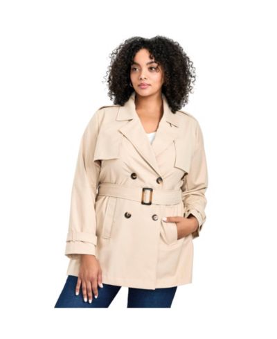 AVENUE Women's Plus Size Tia Trench Jacket