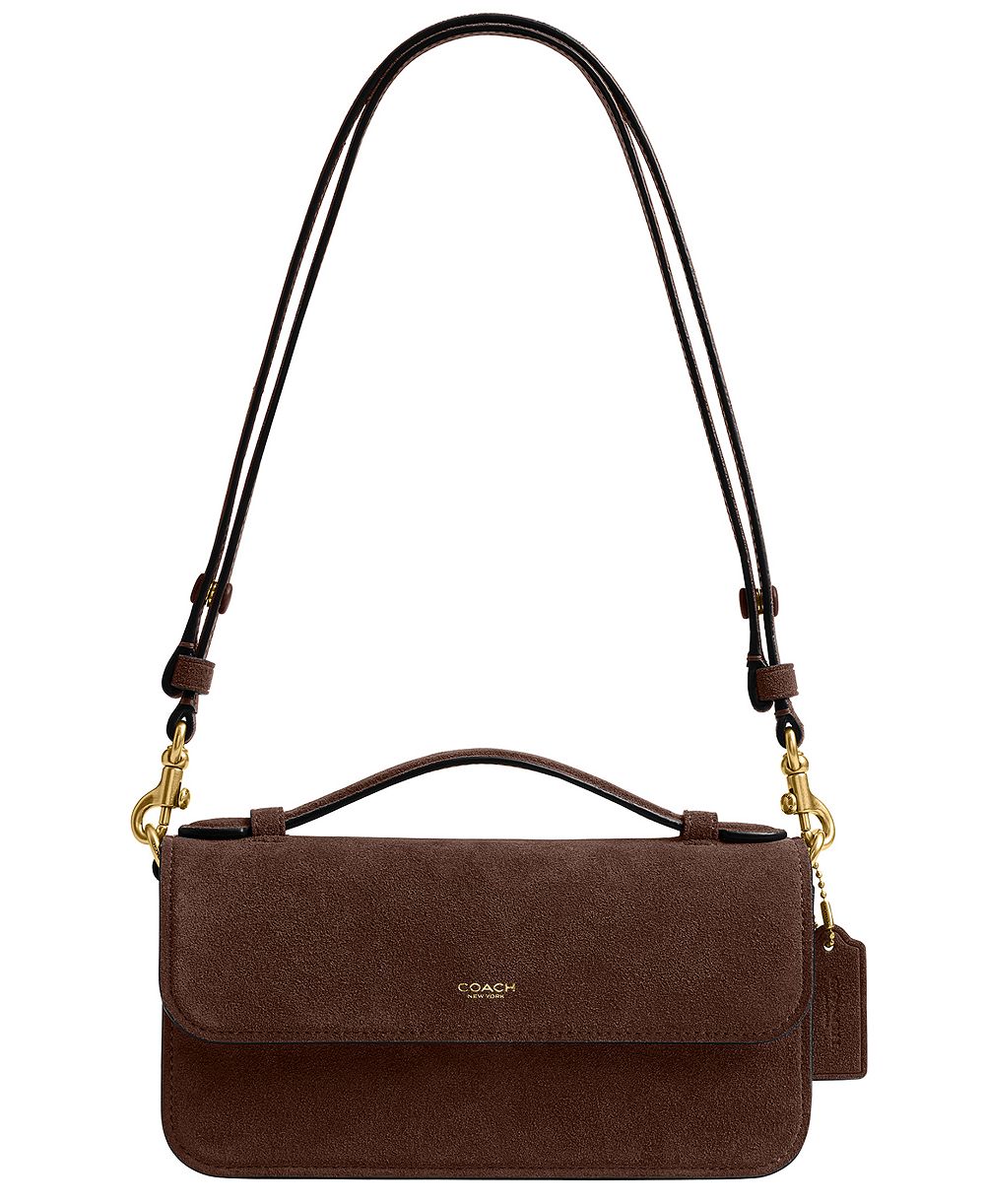 Сумка COACH Elora Small из замши с верхней ручкой и ремнем через плечо