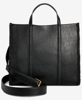 Style & Co Braided Trim Boxy Tote Bag, Macy's Exclusive