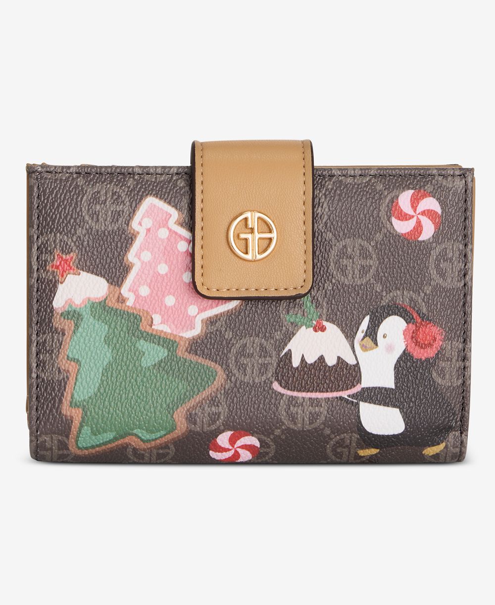 Женский кошелек-индексатор Giani Bernini Gingerbread Bears с рамкой, эксклюзив Macy's