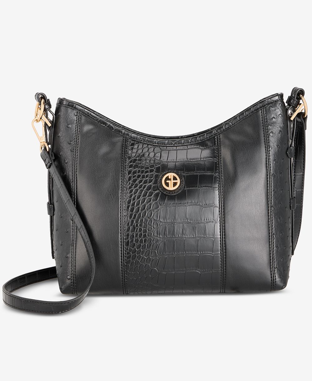 Giani Bernini Mixed Media Soft Shoulder Bag, Macy's Exclusive