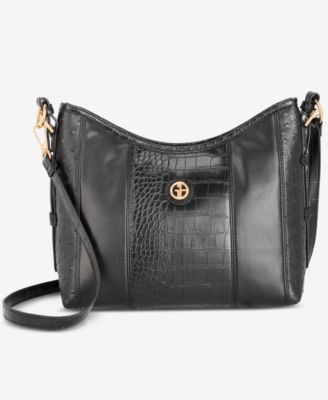 Giani Bernini Mixed Media Soft Shoulder Bag, Macy's Exclusive