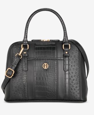 Giani Bernini Mixed Media Detailed Dome Satchel, Macy's Exclusive