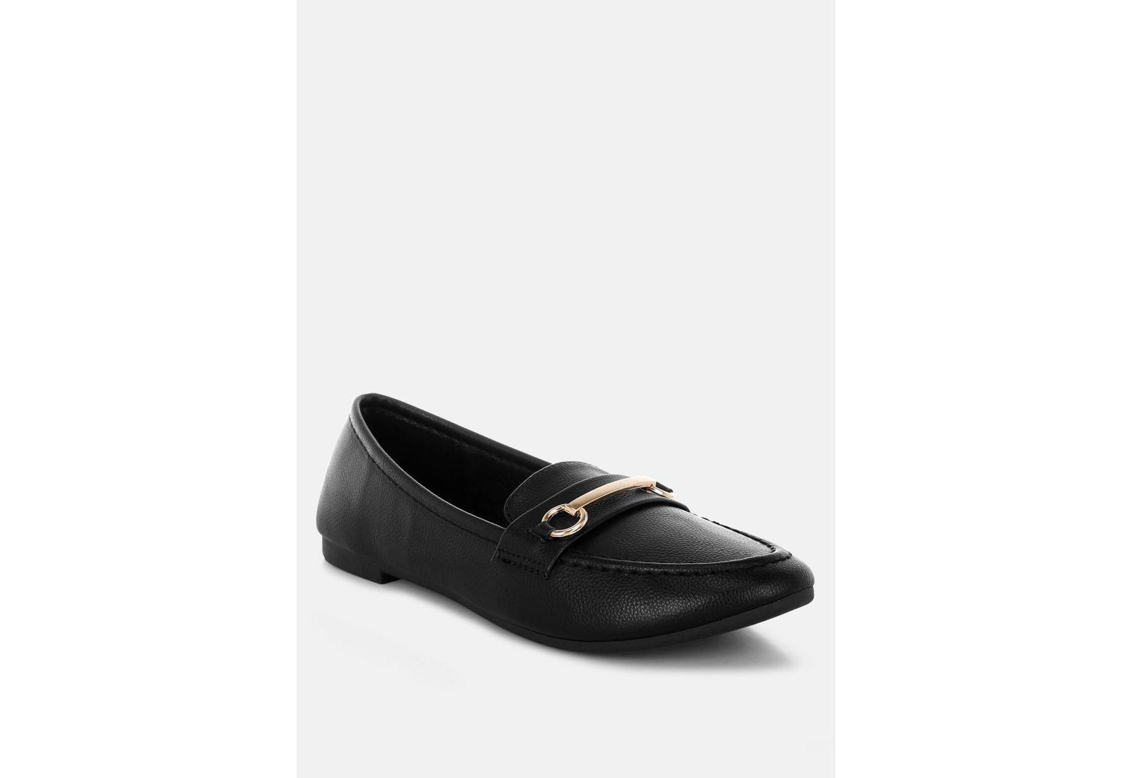 London Rag Women's Oliot Horsebit Detail Flat Loafers