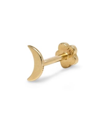 Curata Jewelry золотой полумесяц лабрет 18G 6mm