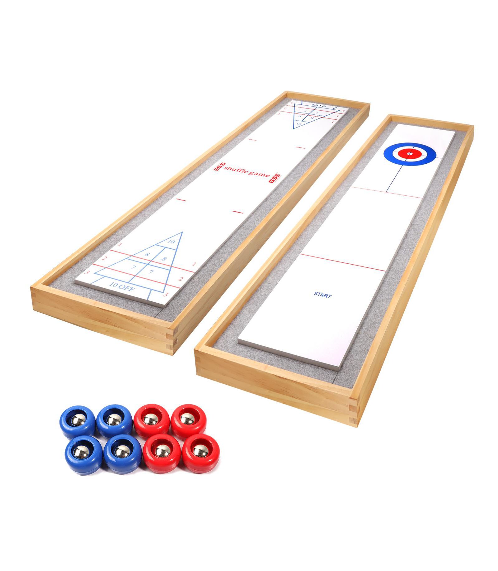 Набор настольных игр GSE Games & Sports Expert 2-in-1 Solid Wood Mini Shuffleboard and Curling