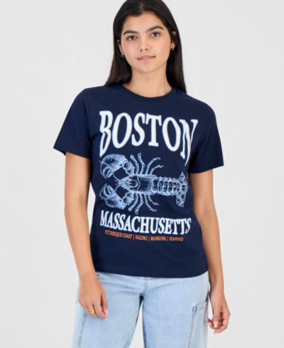 Grayson Threads, The Label Juniors' Boston Lobster Graphic Print T-Shirt