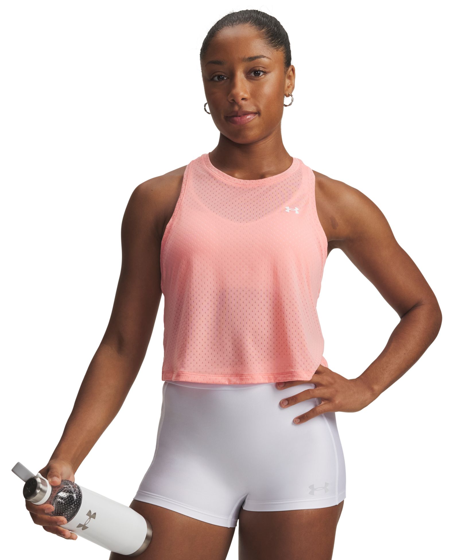 Under Armour Women's Tech Sport Mesh Crop Sleeveless Tank Top