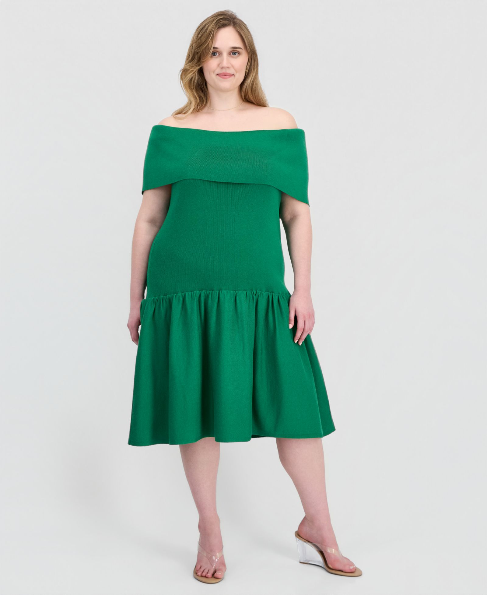 Женское платье Marilyn Off-The-Shoulder Plus Size от FULL CIRCLE TRENDS