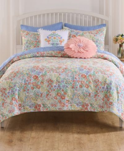 Комплект стеганого одеяла Greenland Home Fashions Alice Pastel Floral