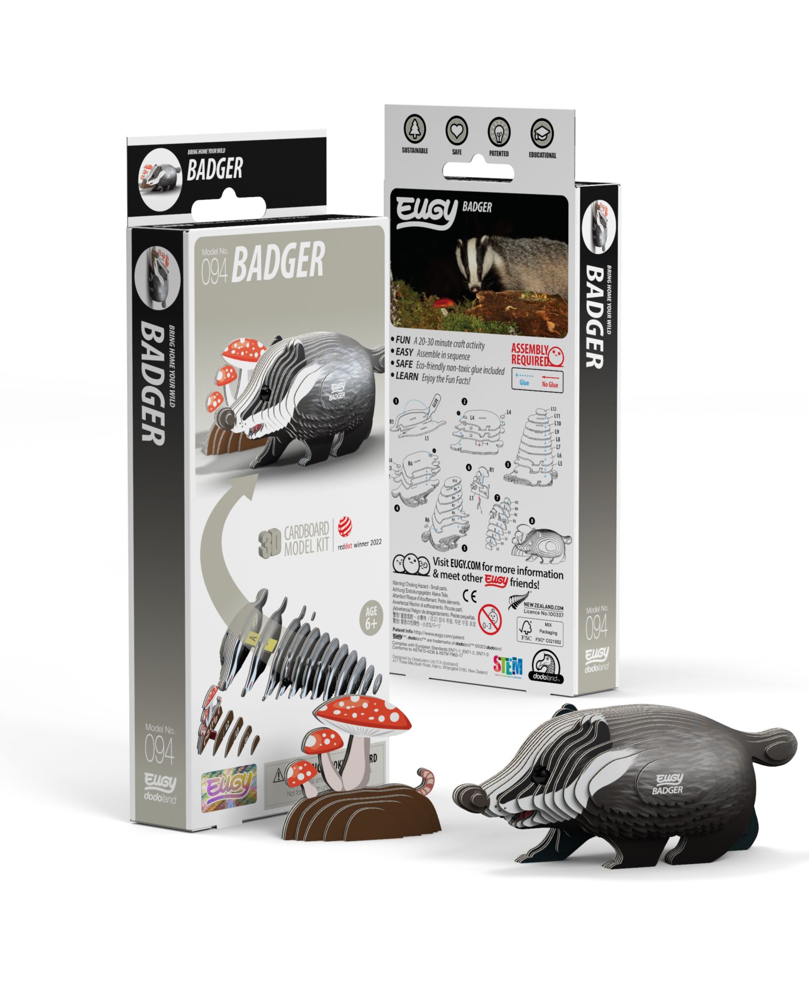 3D пазл EUGY Badger