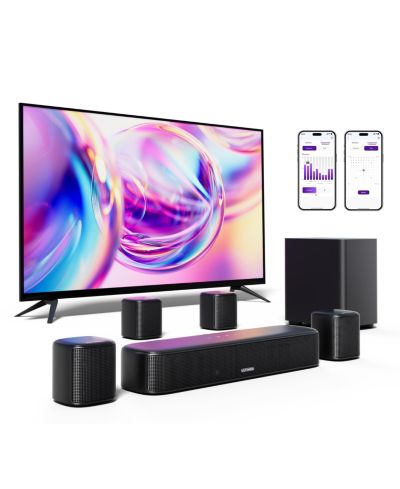 Ultimea Aura A40 7.1-Channel 330W Virtual Surround Soundbar with Subwoofer