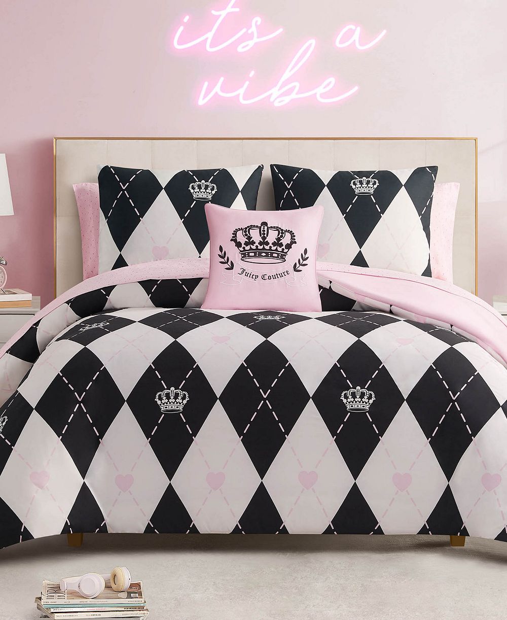 Juicy Couture Royal Argyle Двусторонний комплект из 8 предметов, Queen