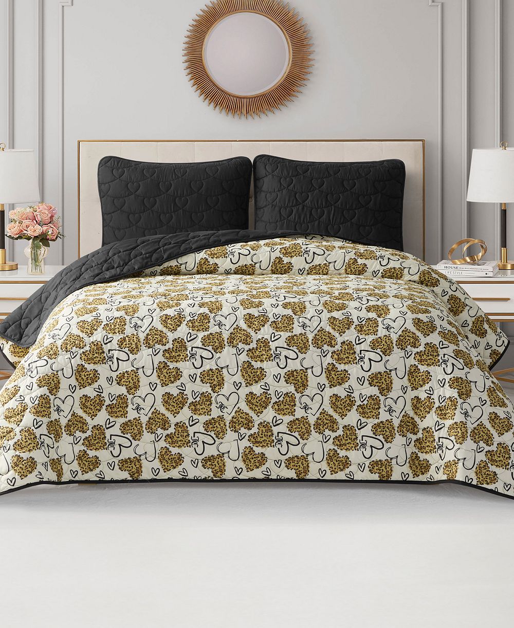 Комплект из 3-х покрывал Juicy Couture Cheetah Doodle Hearts, King