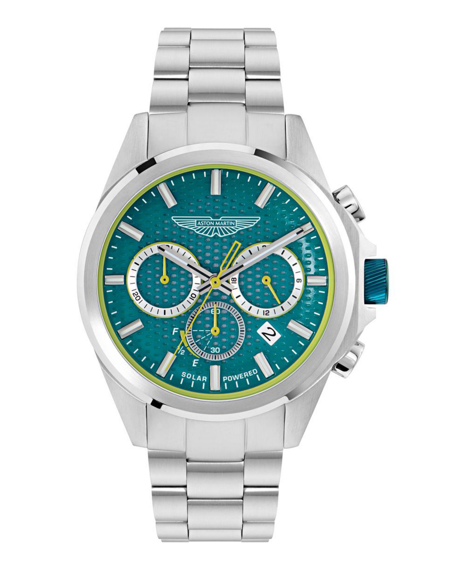 Мужские часы Aston Martin F1 Quartz Blue Guilloche Stainless Steel Bracelet 44mm