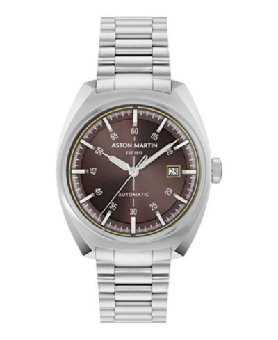 Aston Martin Мужские автоматические часы Aston Martin F1 Brown Stainless Steel Bracelet 41mm