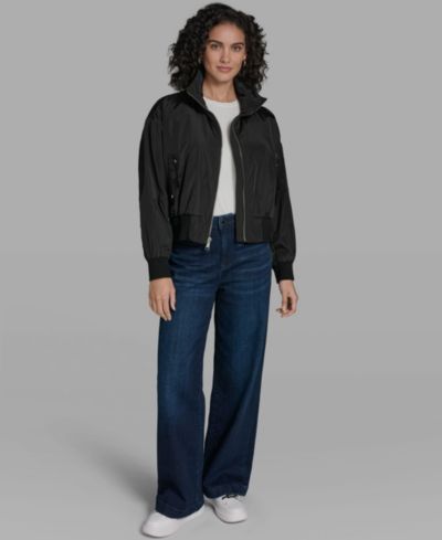 KARL LAGERFELD PARIS Women's Dropped Sleeve Bomber