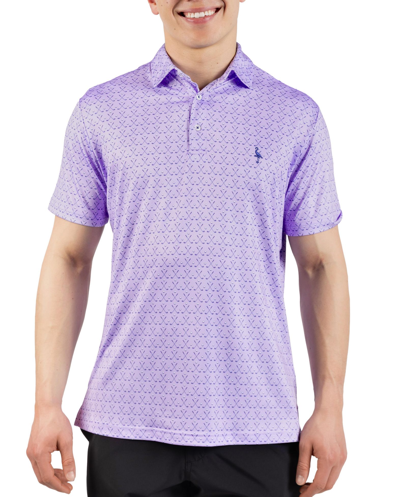 Tailorbyrd Men's Golf Clubs Printed Performance Polo