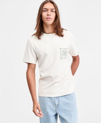 Sun + Stone Men's Pocket Medallion Embroidered T-Shirt, Macy's Exclusive