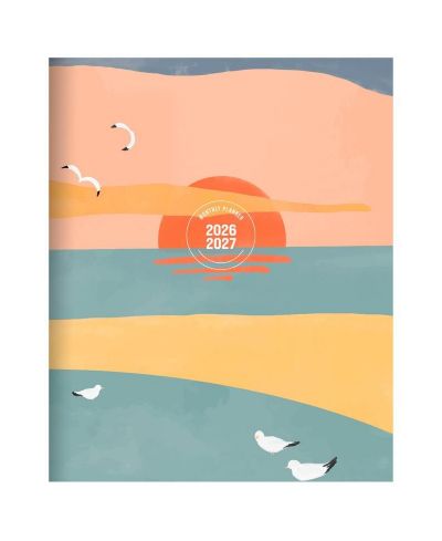 Ежемесячный планер TF Publishing Paper Goods July 2026 - June 2027 Sunset & Seagulls, средний размер