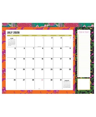 Настольный календарь TF Publishing Paper Goods July 2026 - June 2027 Maximal Mirage Large Desk Pad Monthly Blotter