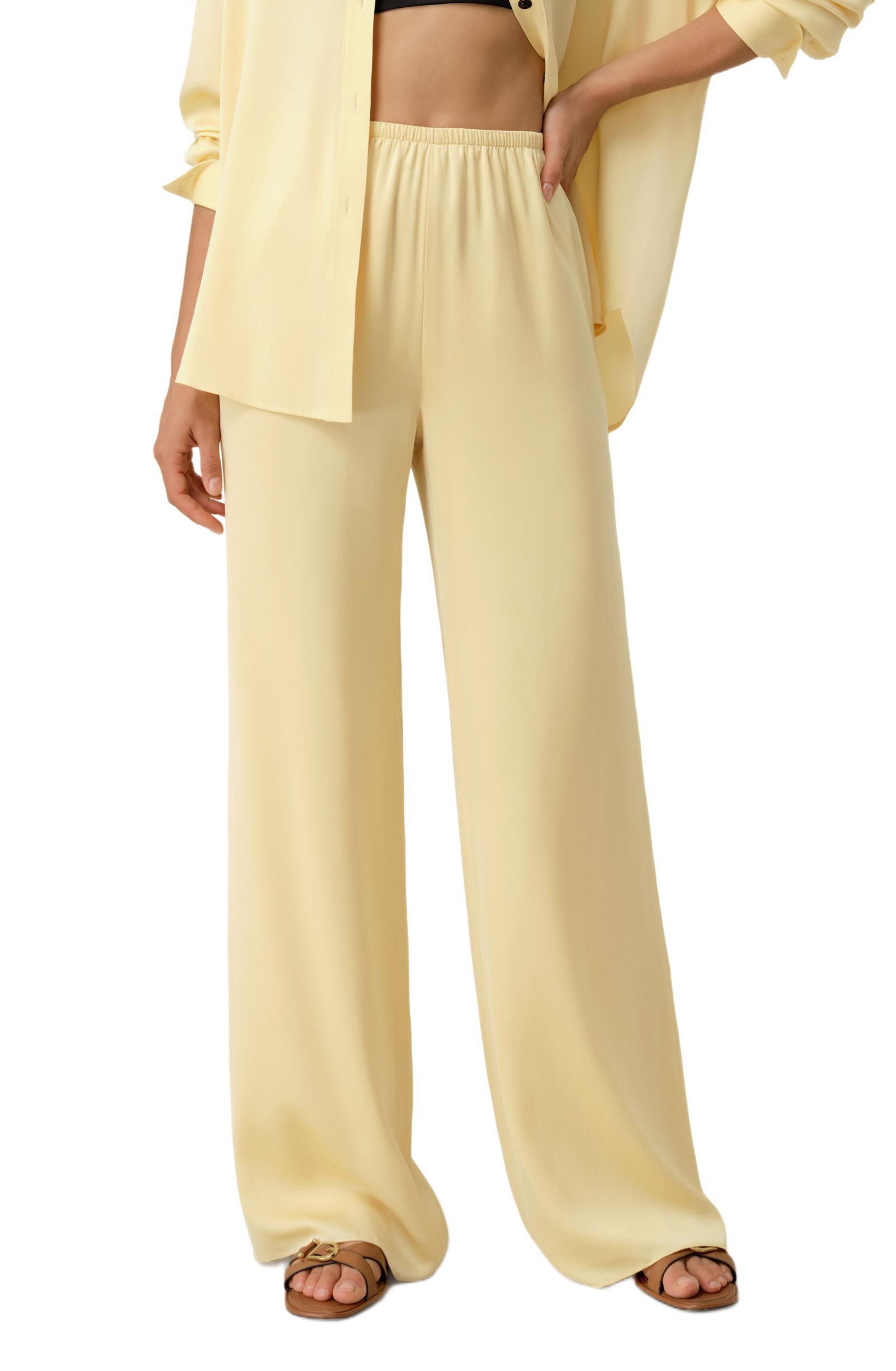 Женские брюки LILYSILK Stretch Silk Georgette Straight-Leg