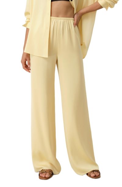 LILYSILK Women's Stretch Silk Georgette Straight-Leg Pant