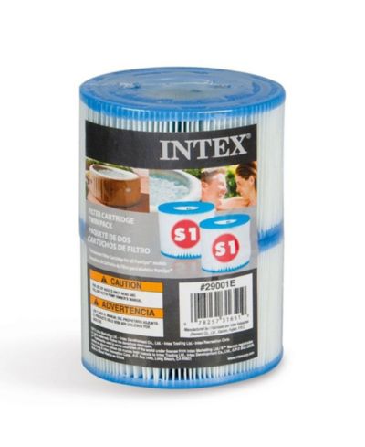 Intex 29001E PureSpa Type S1 Easy Set Spa Filter Replacement Cartridges, 2 Pack