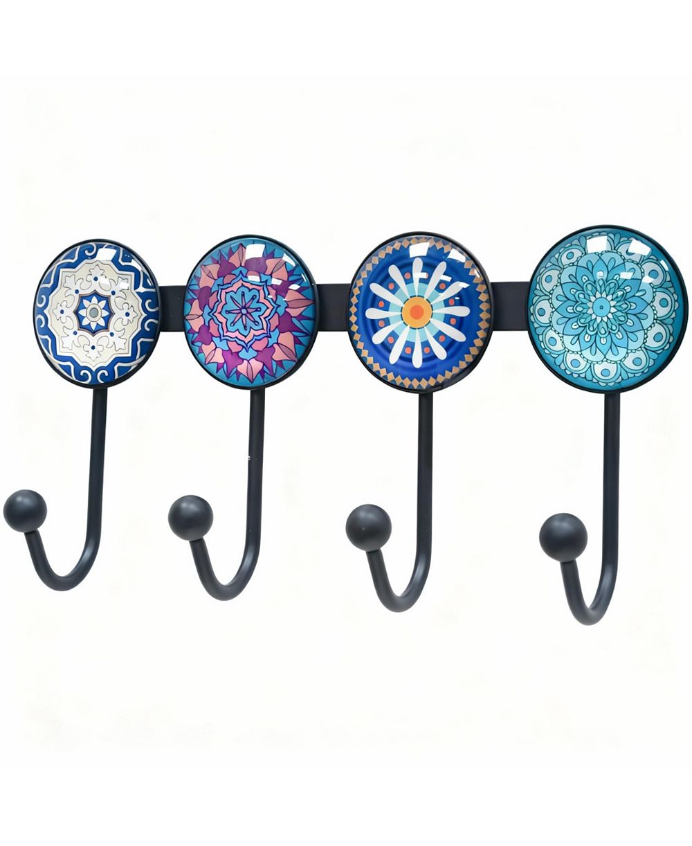 Металлическая вешалка YIGII Wall Mounted Metal Coat Rack с 4 крючками