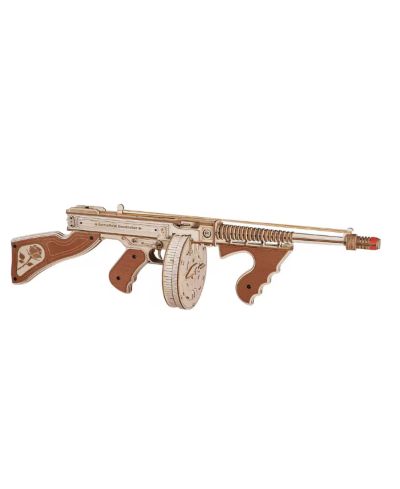 Robotime Thompson Rubber-Band Shooter 275-Piece Wooden Puzzle, Ages 14+