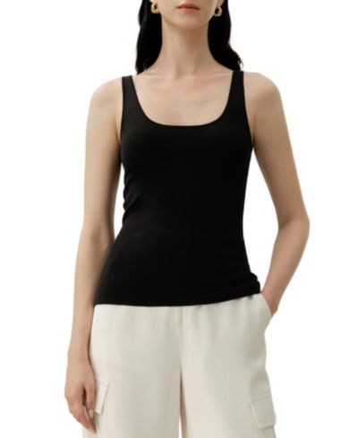 Женский шелковый топ LILYSILK Women's Milano Knit Silk Viscose Tank Top
