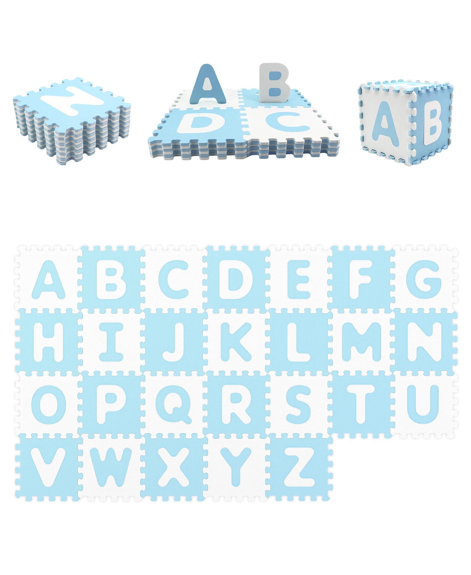 Коврик для игр Slickblue 26-Piece Interlocking ABC с буквами