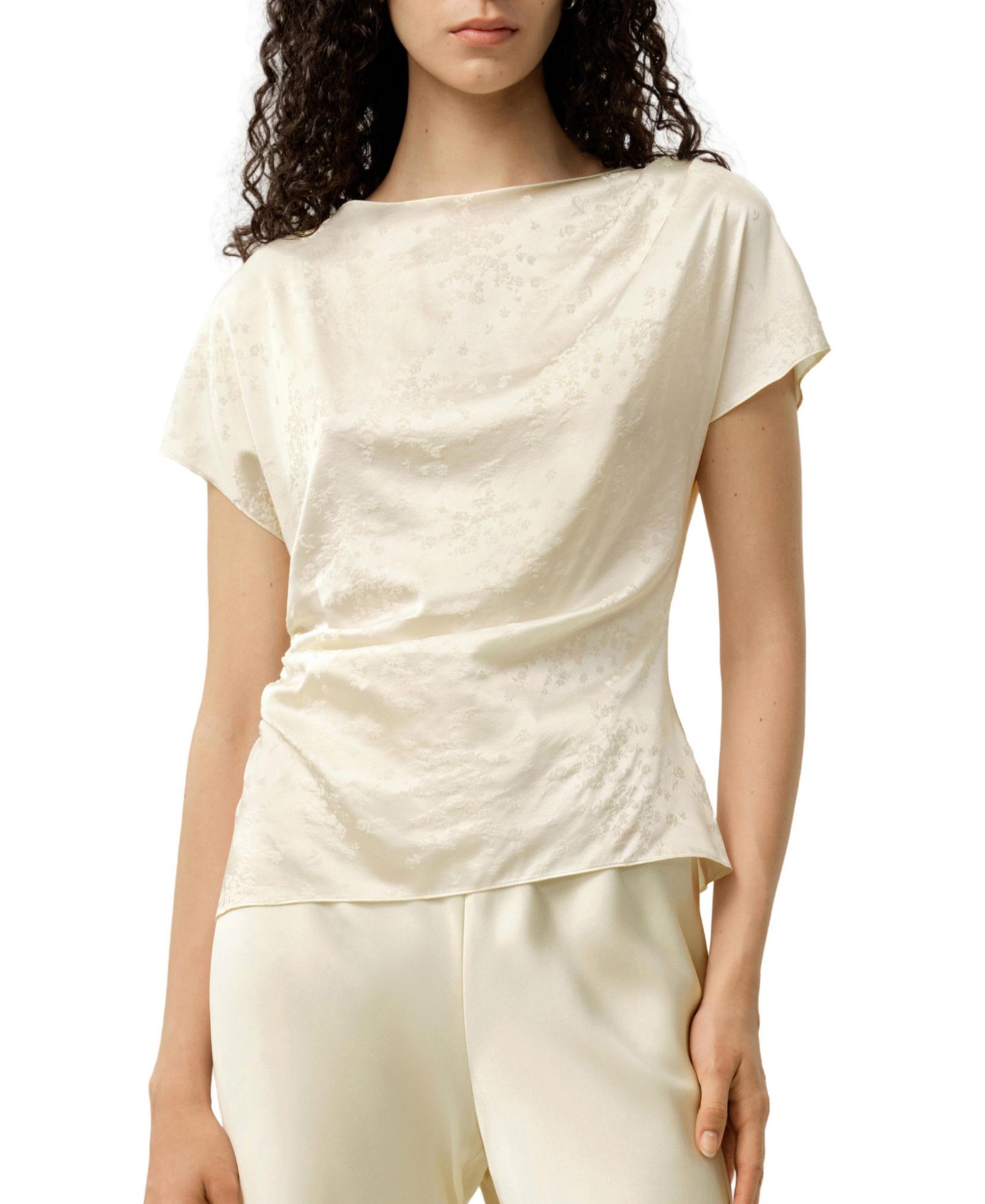 LILYSILK Женский шелковый топ Ying Jacquard