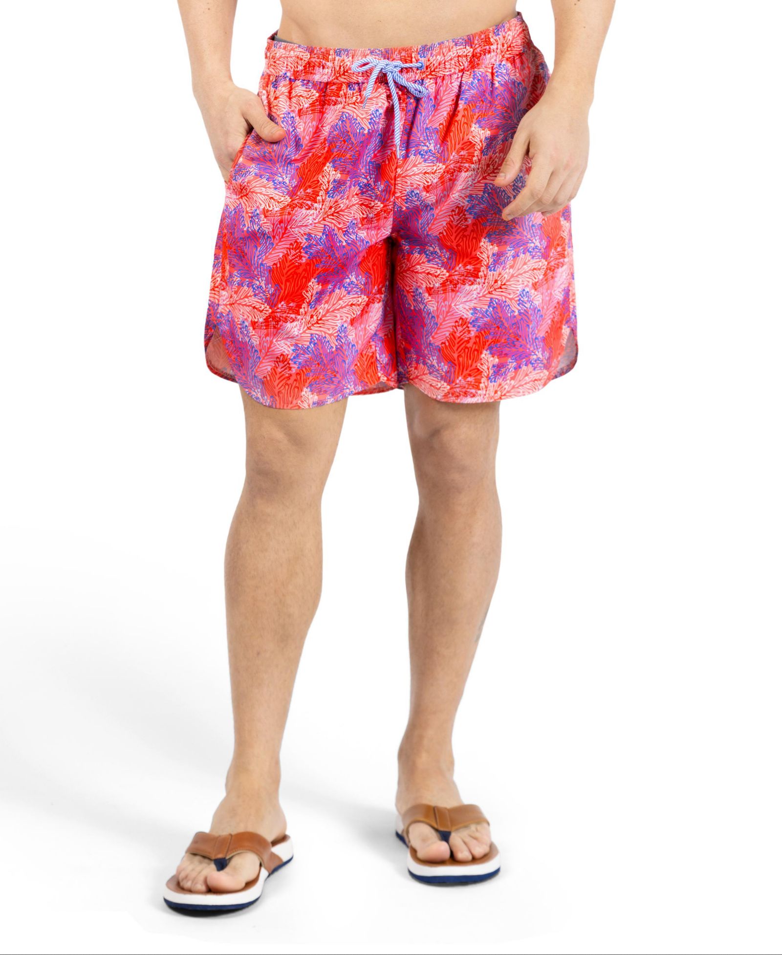 Tailorbyrd Men's Leaves Printed Swim Shorts