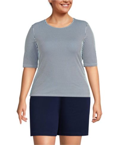 Lands' End Футболка с коротким рукавом Plus Size Garden Tee- Sunshade UPF 50 Quick Dry