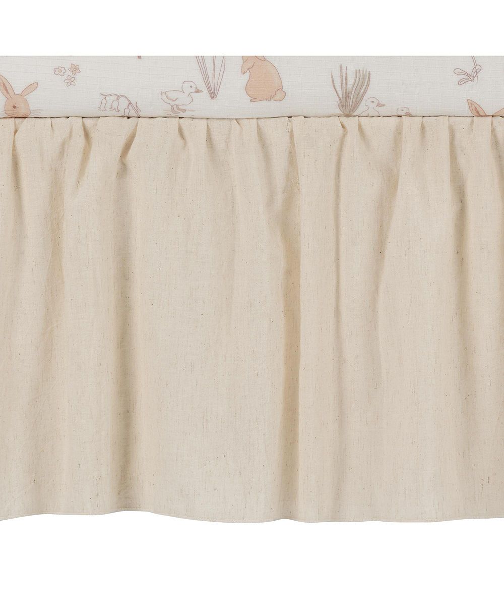 Детская юбка для кроватки Lambs & Ivy Signature из хлопка и льна