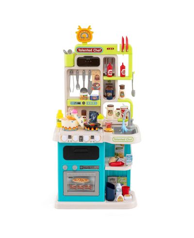 Slickblue Kitchen Playset with Lights and Sound Effects, 96-Piece, Ages 3+
