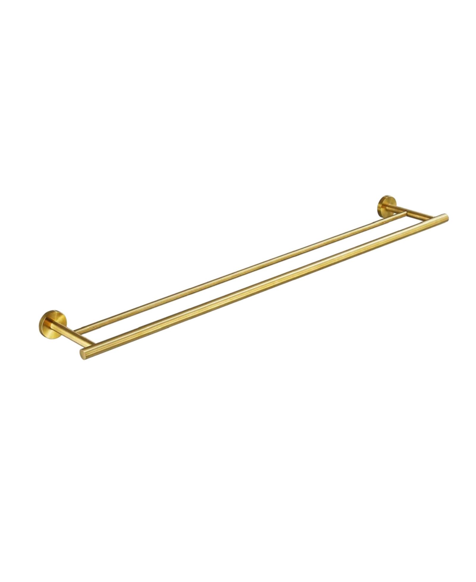 RAINSKEN 23.6" Stainless Steel Wall Mounted Towel Bar, Double Bath Towel Bar for Bathroom, Kitchen and Bedroom