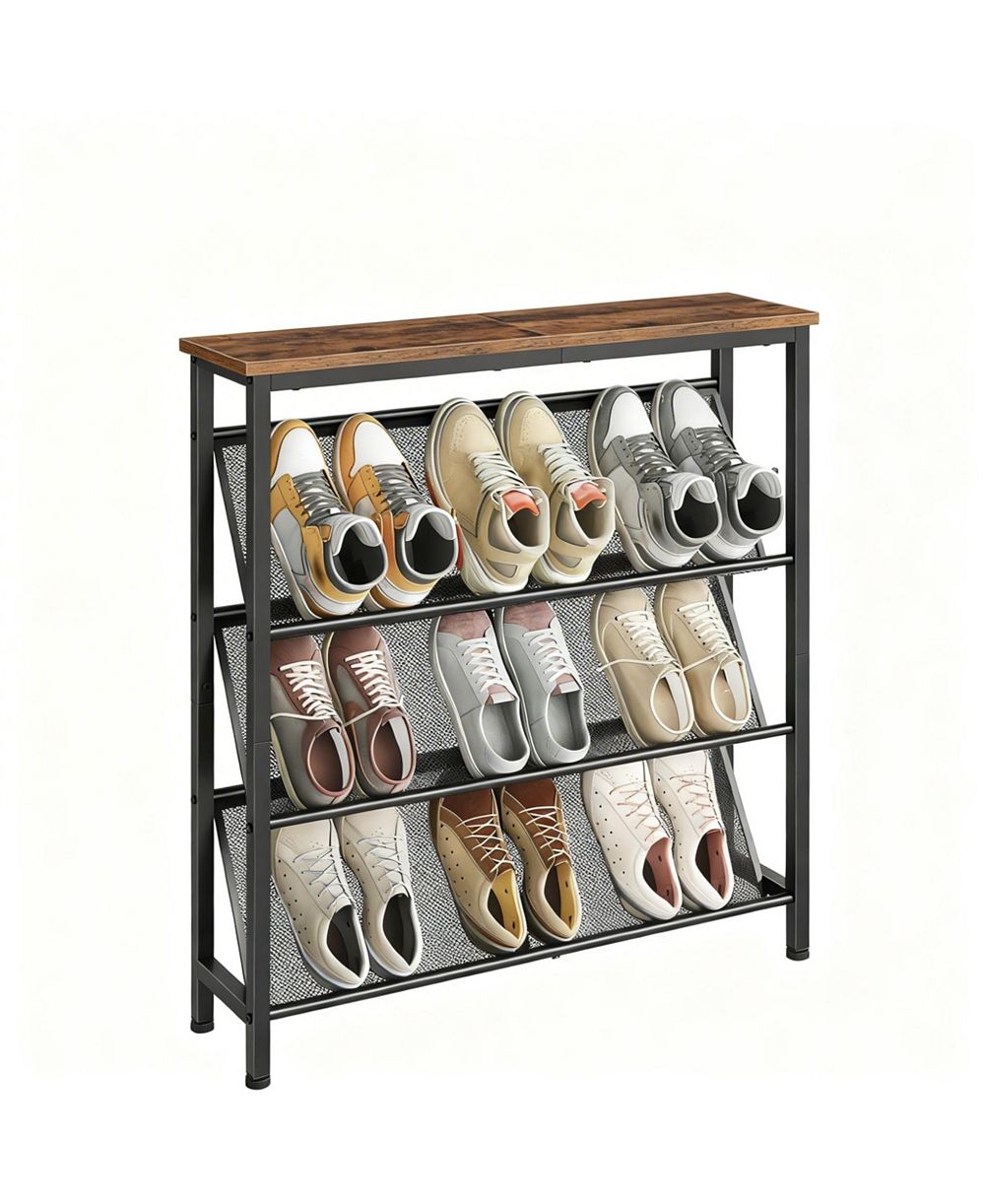 YIGII Slanted Shoe Rack для Small Spaces с Adjustable Feet