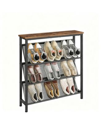YIGII Slanted Shoe Rack для Small Spaces с Adjustable Feet