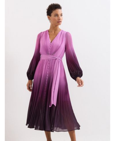 Phase Eight Women's Mira Ombre Tie Waist Midi Dress