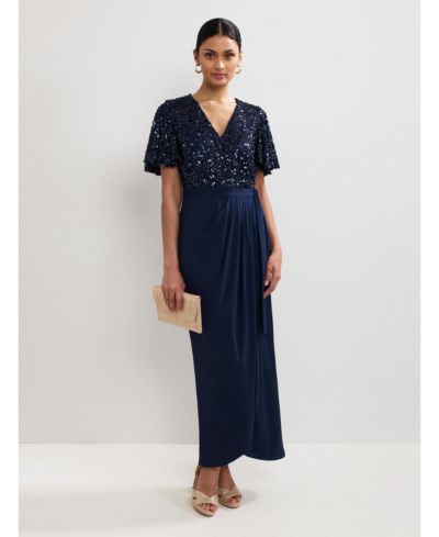 Phase Eight Women's Janessa Sequin Wrap Maxi Dress