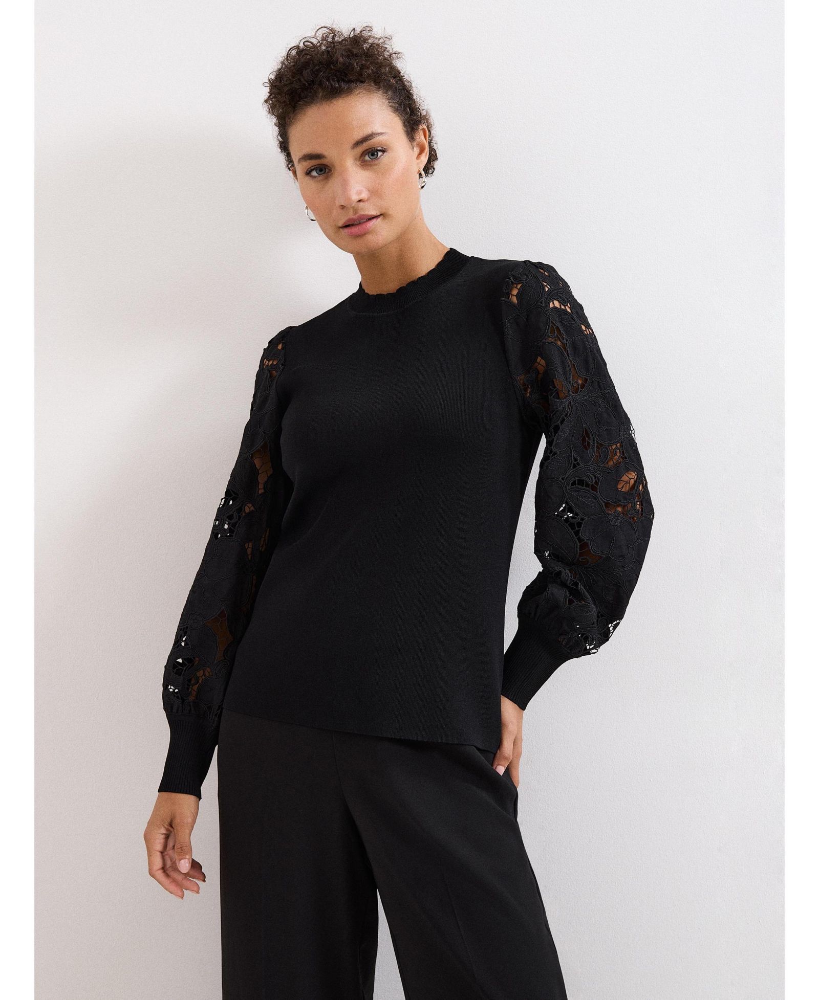 Phase Eight Женский Harriet Lace Sleeve Round Neck Jumper