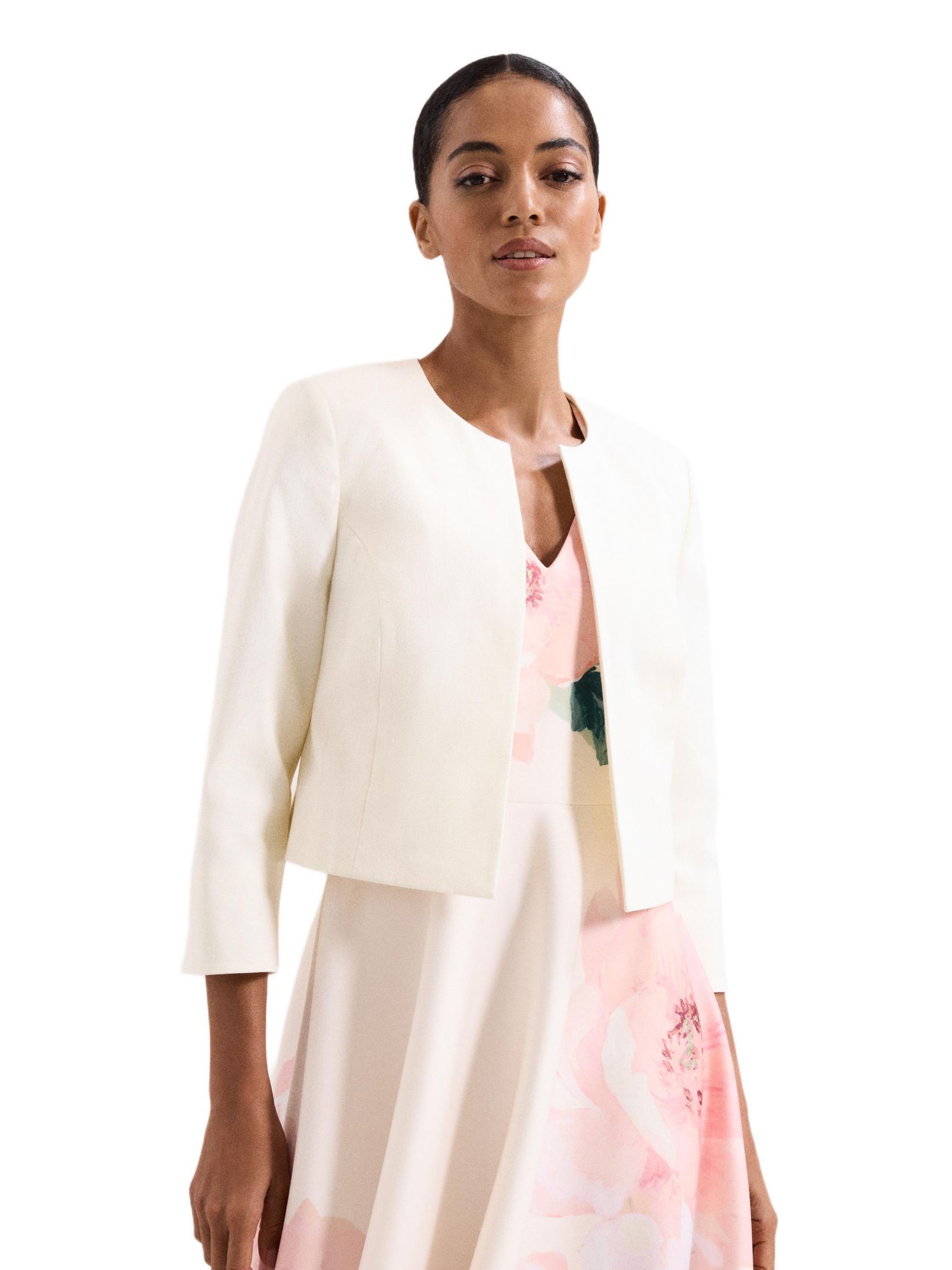 Phase Eight Women's Tailored Cropped Round Neck Jacket