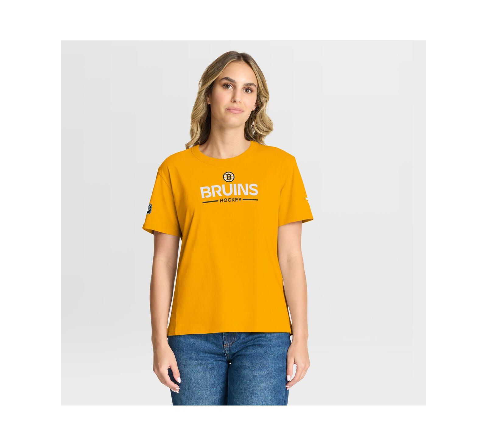 Женская футболка Fanatics Gold Boston Bruins Authentic Pro Primary