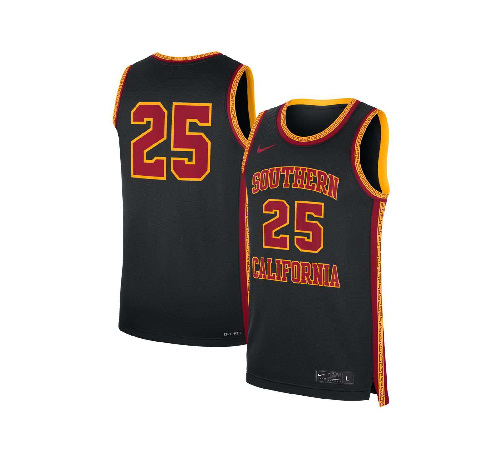 Мужская баскетбольная джерси Nike Black USC Trojans Alternate Replica